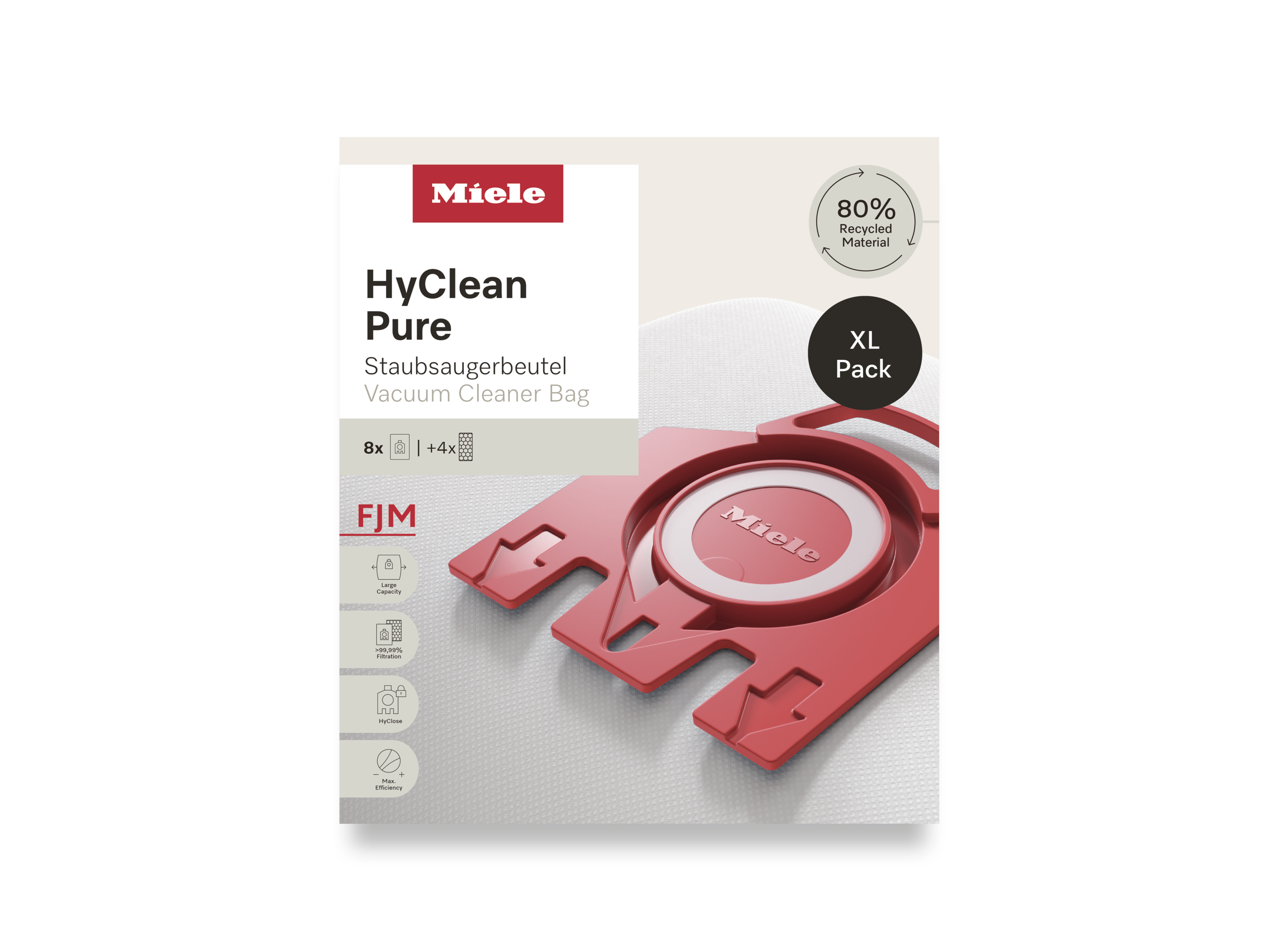 Комплект мешков-пылесборников HyClean Pure FJN XL Miele купить в Липецке | Всегда в наличии! | Артикул 12498160 | Официальный сайт