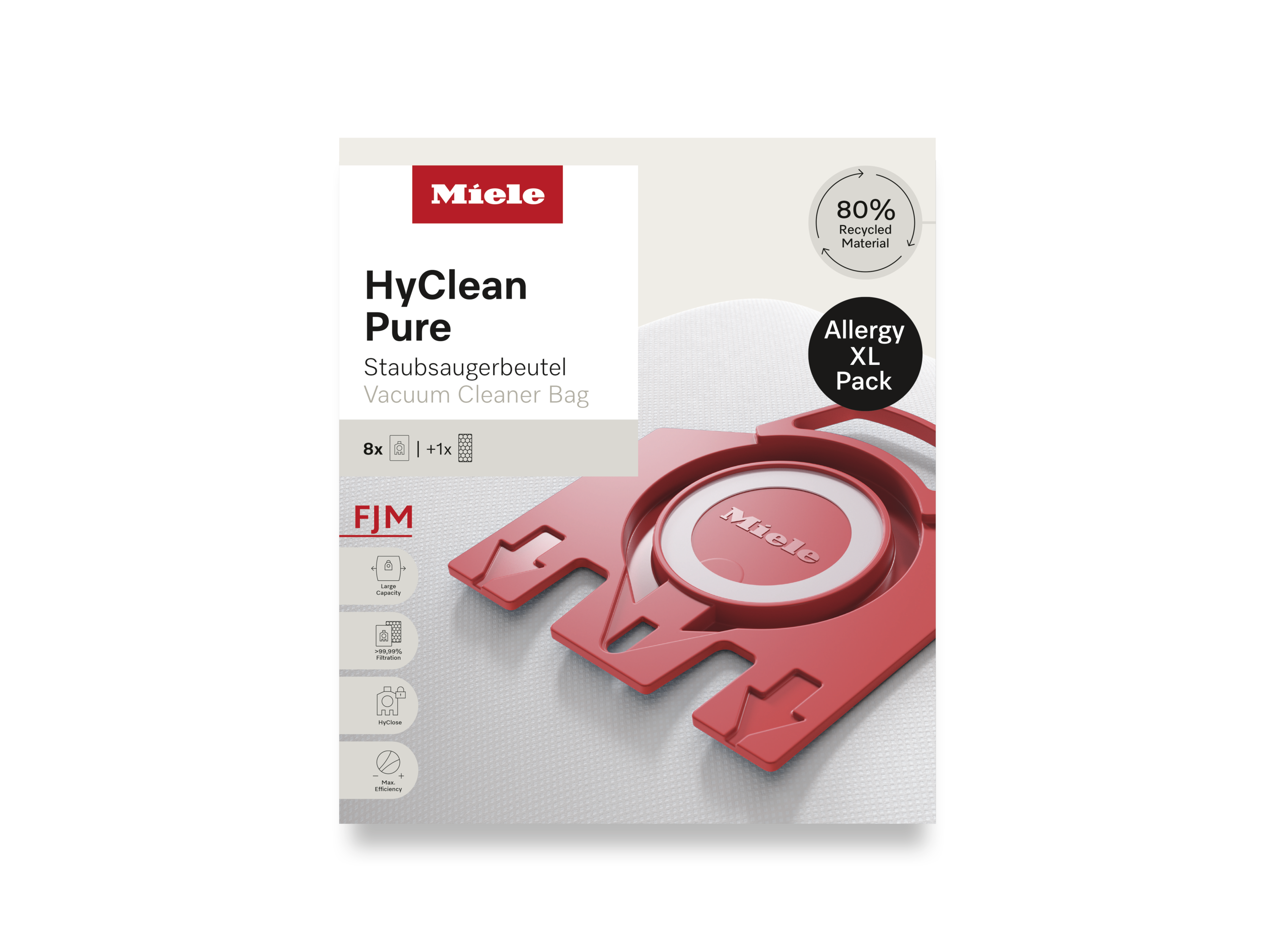 Комплект мешков-пылесборников HyClean Pure FJN Allergy XL Miele купить в Липецке | Всегда в наличии! | Артикул 12498190 | Официальный сайт