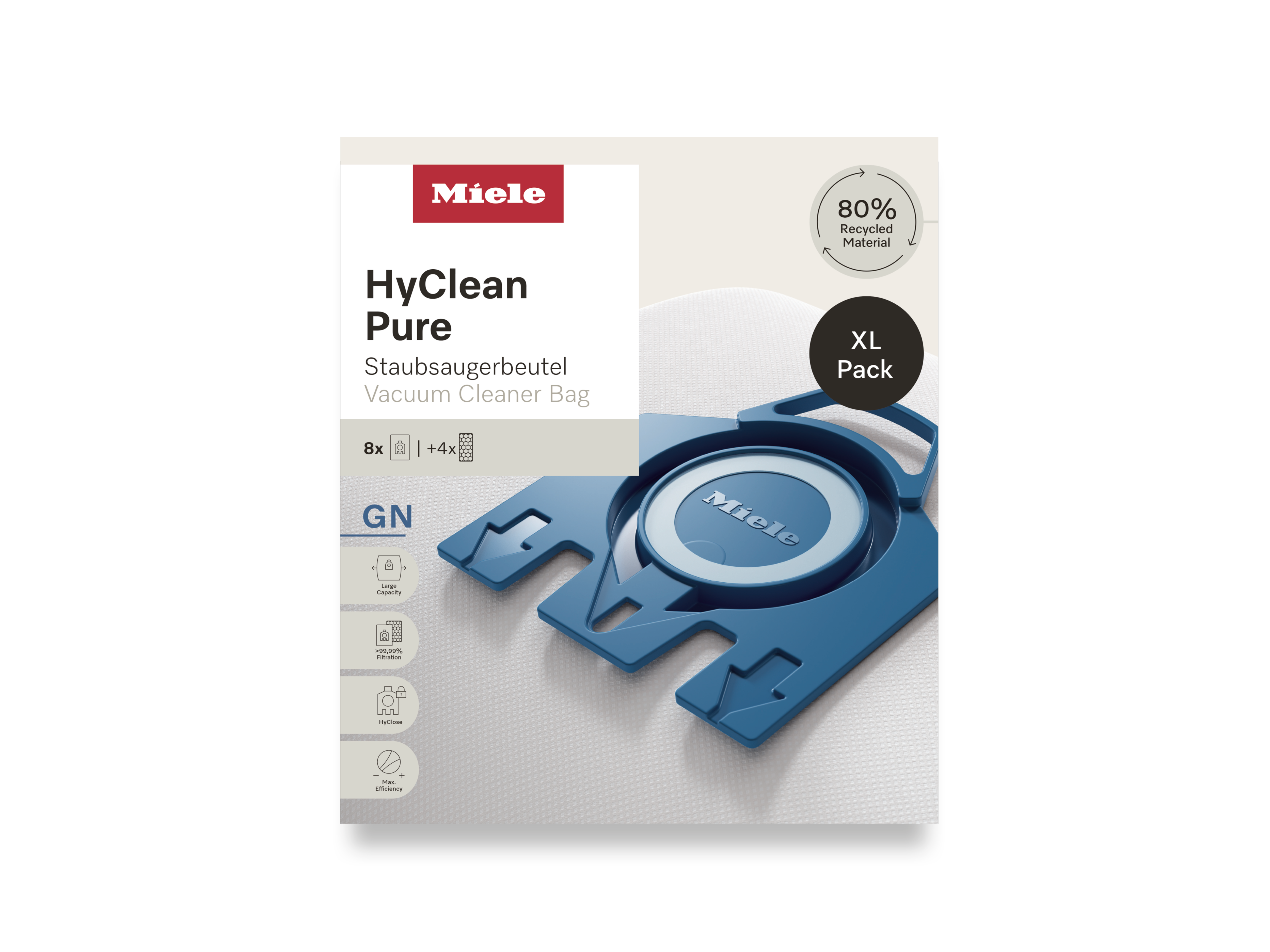 Комплект мешков-пылесборников HyClean Pure GN XL Miele купить в Липецке | Всегда в наличии! | Артикул 12497870 | Официальный сайт
