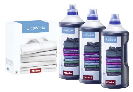 Набор моющих средств для ухода за бельём 3×UltraColor + 1×UltraWhite Miele купить в Липецке | Всегда в наличии! | Артикул 11518190 | Официальный сайт